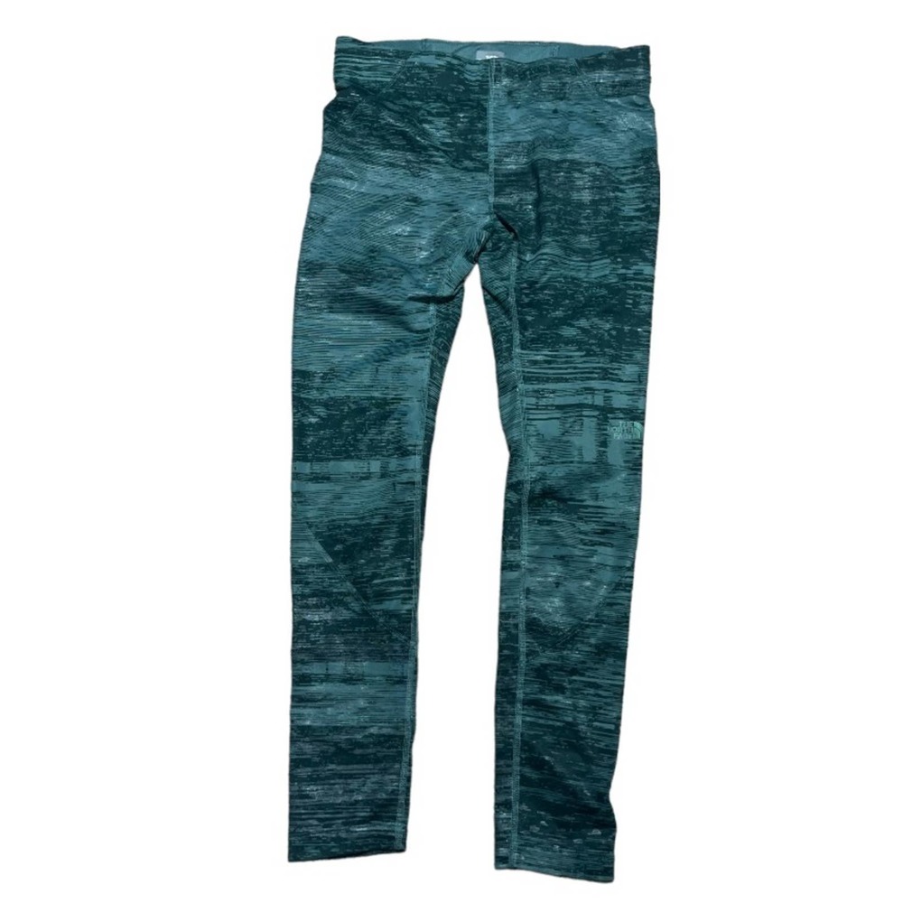 The North Face Green Space Dye Print Athletic Leggings Size Medium